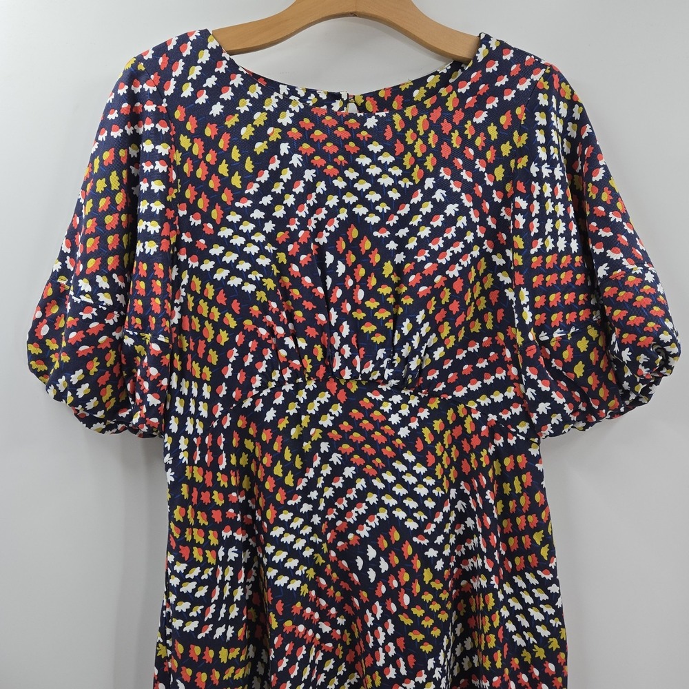 Anthropologie Maeve Melody Mini Dress Size US 8 Floral Puff Sleeve Multicolor - Picture 5 of 16